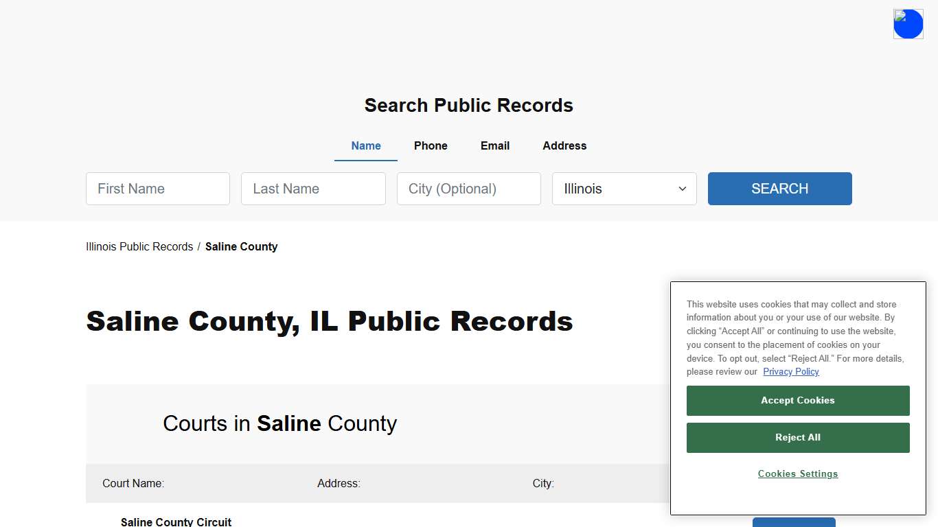 Saline County, IL Public Court, Arrest and Inmate Records - ThePublicIndex